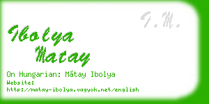 ibolya matay business card