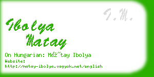 ibolya matay business card